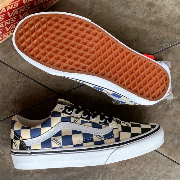 •VANS OLD SKOOL BIG CHECK black/navy women’s - Picture 5 of 16